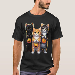 Halloween Cat Pumpkin Cute Cats T-Shirt
