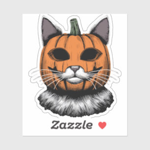 Halloween Cat, Pumpkin Face