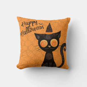 Halloween/cat/pumpkin/fall cushion