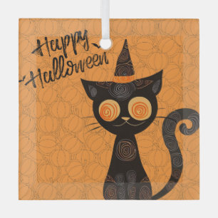 Halloween/cat/pumpkin/fall  glass tree decoration
