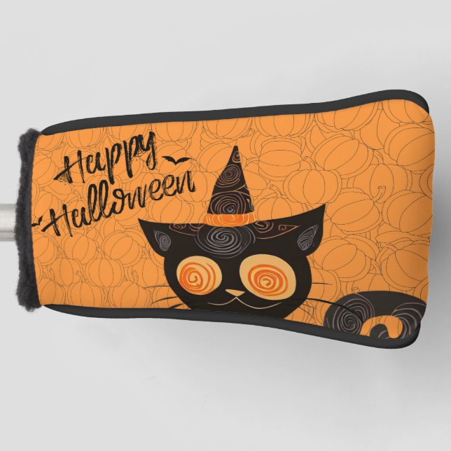 Halloween/cat/pumpkin/fall  golf head cover (Front)