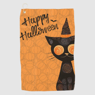Halloween/cat/pumpkin/fall golf towel