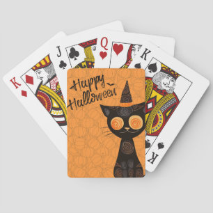 Halloween/cat/pumpkin/fall playing cards
