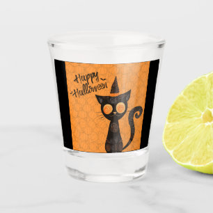 Halloween/cat/pumpkin/fall shot glass