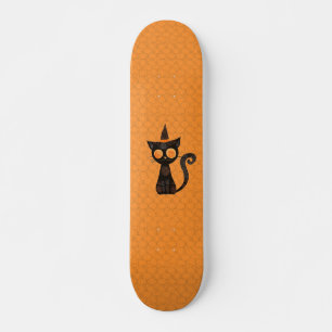 Halloween/cat/pumpkin/fall skateboard