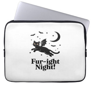 Halloween Cat & Pumpkin Friends Cute Spooky Shirt Laptop Sleeve