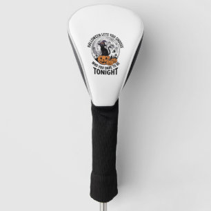 Halloween Cat Quote Spooky Pumpkin Witch Engraving Golf Head Cover