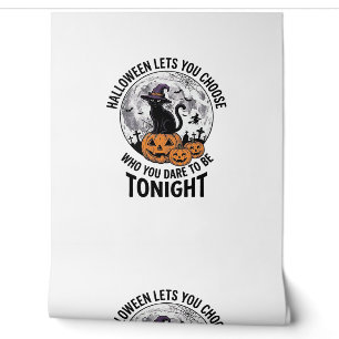 Halloween Cat Quote Spooky Pumpkin Witch Engraving Wallpaper