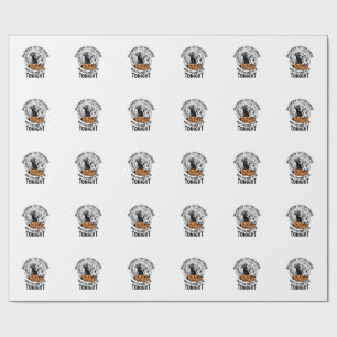 Halloween Cat Quote Spooky Pumpkin Witch Engraving Wrapping Paper