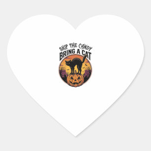 Halloween Cat Shirt for Spooky Cat Lover Gift_1 Heart Sticker