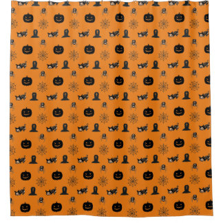 Halloween Cat Shower Curtain 