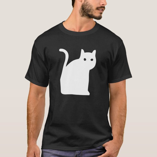 Halloween Cat Sitting Rendy Esthetic T-Shirt (Front)