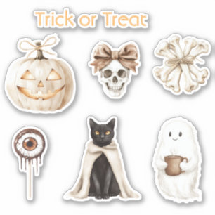 Halloween  Cat Skull Eyeball Ghost Pumpkin