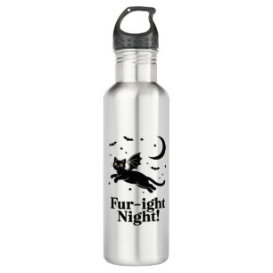 Halloween Cat  Spooky and Stylish Feline-Inspired  710 Ml Water Bottle