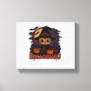 Halloween Cat  Spooky and Stylish Feline-Inspired  Canvas Print