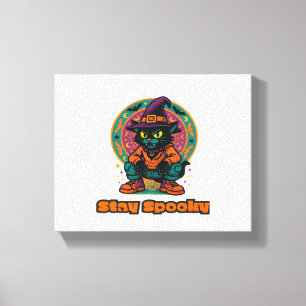 Halloween Cat  Spooky and Stylish Feline-Inspired  Canvas Print