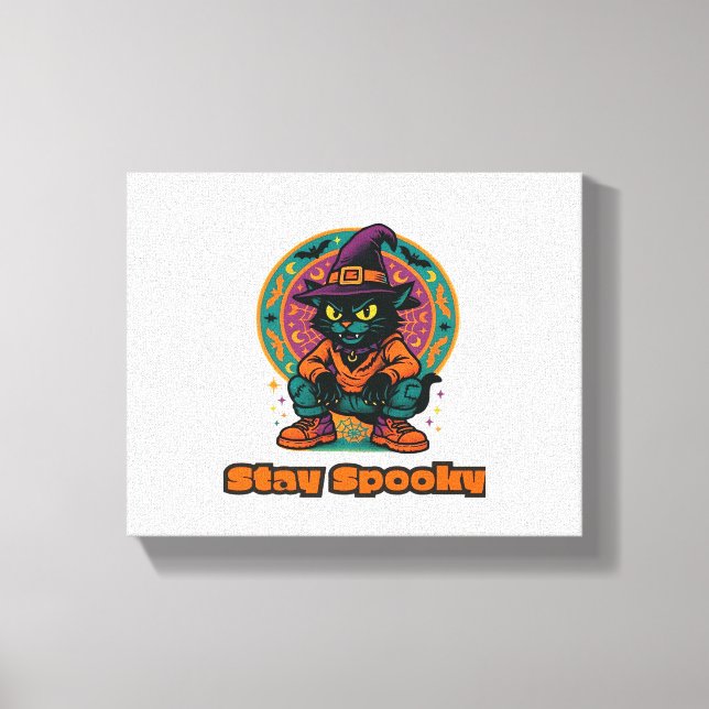 Halloween Cat  Spooky and Stylish Feline-Inspired  Canvas Print (Front)