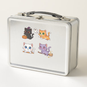 Halloween Cat Spooky and Stylish Feline-Inspired Metal Lunch Box