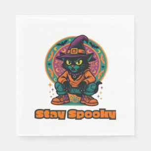 Halloween Cat  Spooky and Stylish Feline-Inspired  Napkin