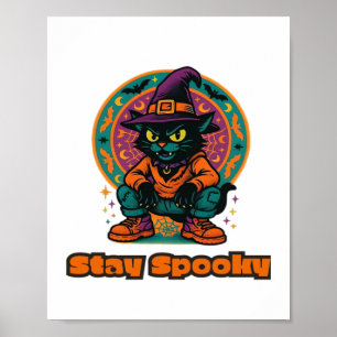 Halloween Cat  Spooky and Stylish Feline-Inspired  Poster