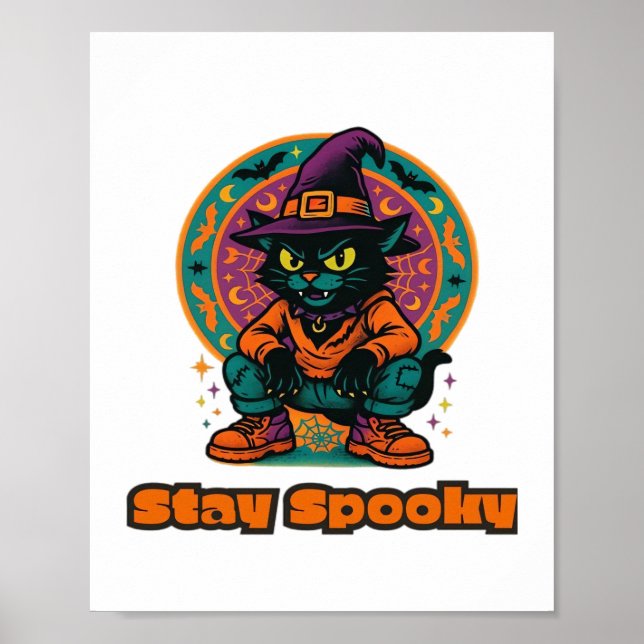 Halloween Cat  Spooky and Stylish Feline-Inspired  Poster (Front)