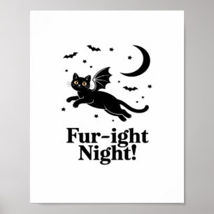 Halloween Cat  Spooky and Stylish Feline-Inspired  Poster