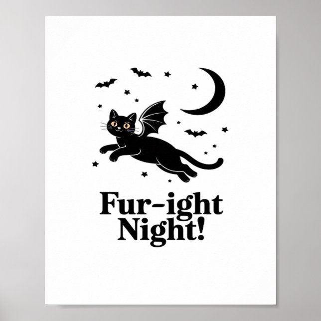 Halloween Cat  Spooky and Stylish Feline-Inspired  Poster (Front)