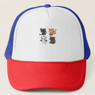 Halloween Cat Spooky and Stylish Feline-Inspired Trucker Hat