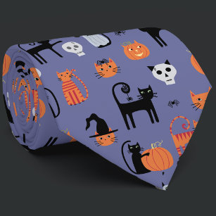 Halloween Cat Spooky Tie
