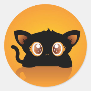 Halloween cat sticker