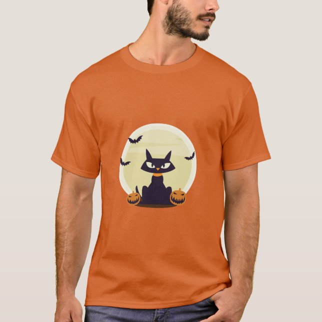 Halloween Cat T-Shirt (Front)