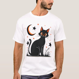 Halloween Cat T-Shirt | Cute & Spooky Black Cat te