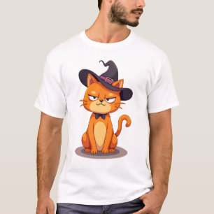 Halloween Cat T-Shirt Kitten Jack O Lantern Kitty