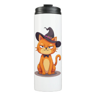 Halloween Cat T-Shirt Kitten Jack O Lantern Kitty Thermal Tumbler
