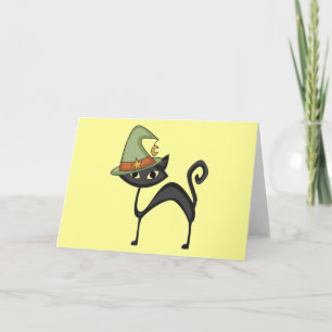 Halloween Cat T-shirts and Gifts Card
