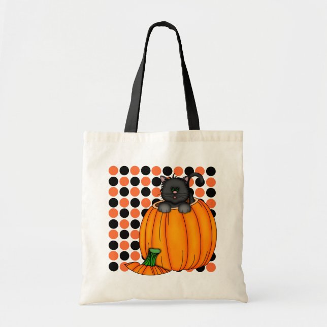 Halloween Cat T-shirts and Gifts Tote Bag (Front)