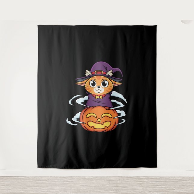 Halloween Cat                        Tapestry (Front)