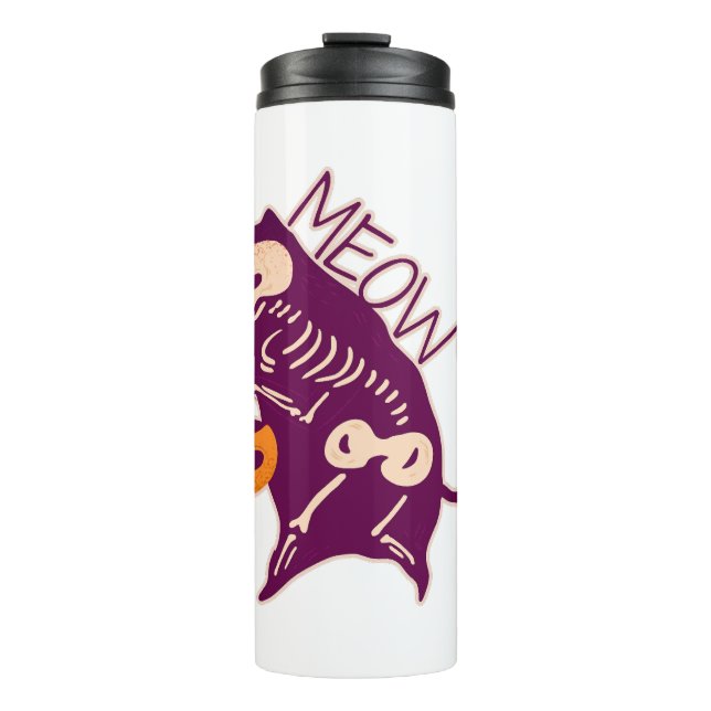 Halloween Cat                    Thermal Tumbler (Front)