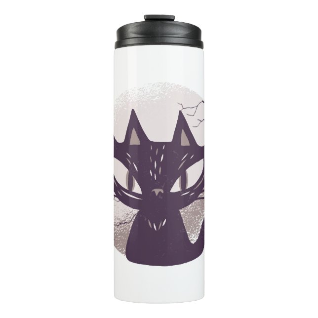 Halloween cat            thermal tumbler (Front)