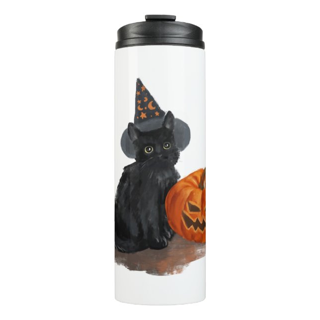 halloween cat                thermal tumbler (Front)