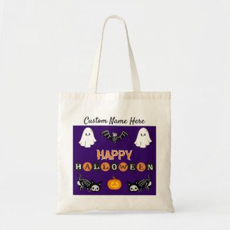 Halloween Cat Tote Bag - Personalise