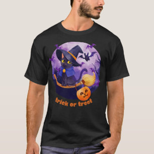 Halloween Cat Trick Or Treat T-Shirt
