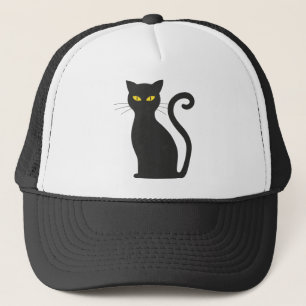 Halloween cat trucker hat