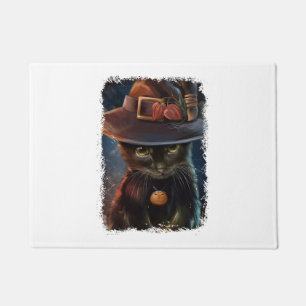 Halloween Cat Tshirt Doormat