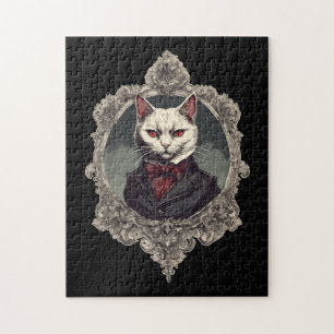 Halloween Cat, Vampire Cat Jigsaw Puzzle