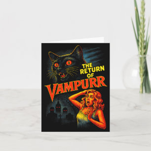 Halloween Cat Vintage 90s Style The Return of Card