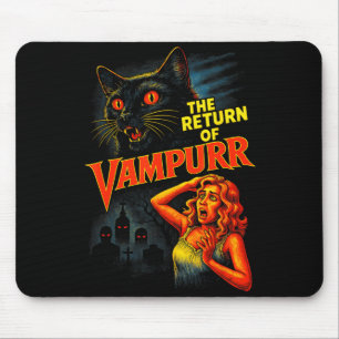 Halloween Cat Vintage 90s Style The Return of Mouse Mat