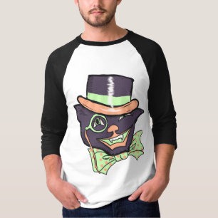 Halloween Cat Vintage Style Illustration T-Shirt