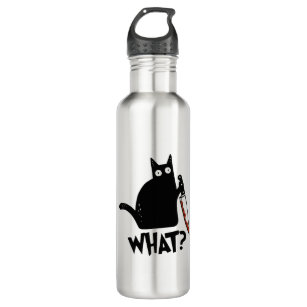 Halloween Cat What Murderous Black Cat With Knife 710 Ml Water Bottle