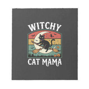 Halloween Cat Witch Mama Notepad